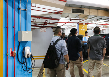 盛達電動車充電站試營運 建商聚焦社區光充儲系統