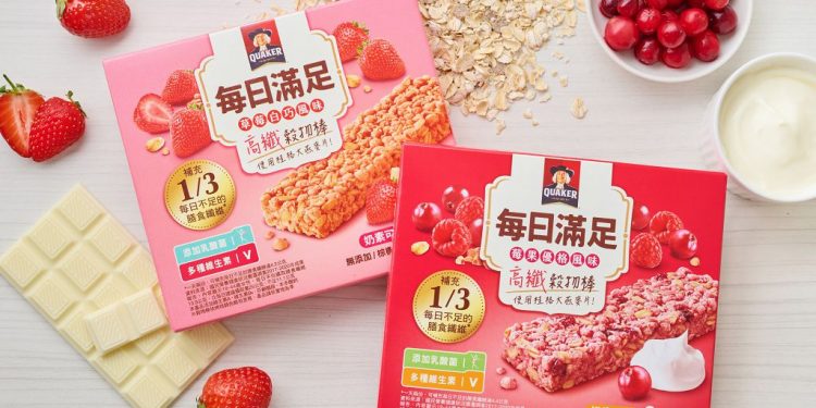 搶攻穀物零食市場 桂格高纖穀物棒上市