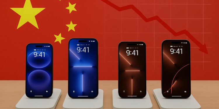 蘋果在中國銷售連七季下滑 Q1出貨年減9%、市占跌破14%