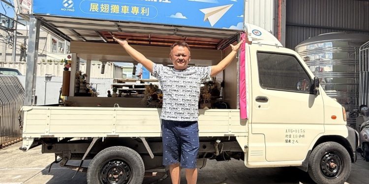 創業者必看!合庭帆布「上摺掀門」專利讓行動餐車更省力