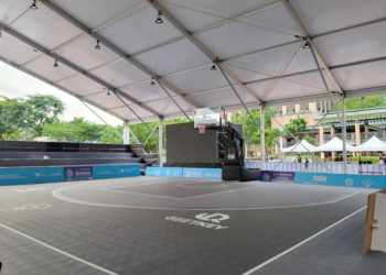 新北市民廣場大變身國際標準3對3籃球賽場    世壯運決賽5/21開打