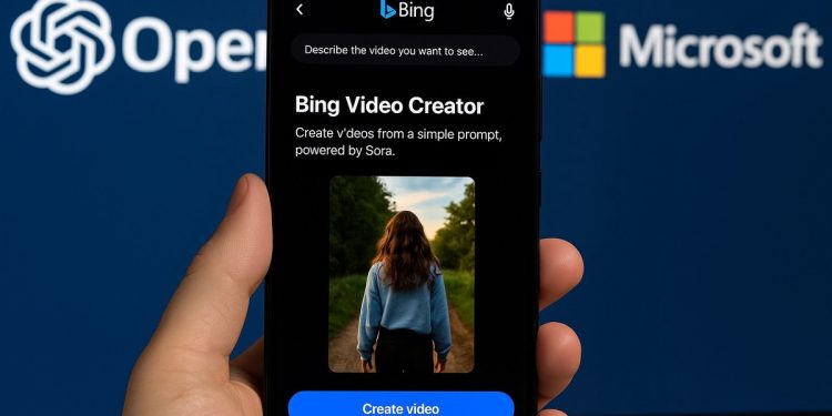 微軟Bing引進Sora模型 手機版App可免費生成AI影片
