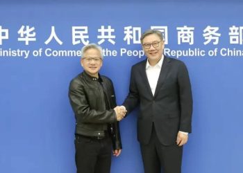 輝達黃仁勳三度訪中 與中國商務部會談、盼深化AI合作