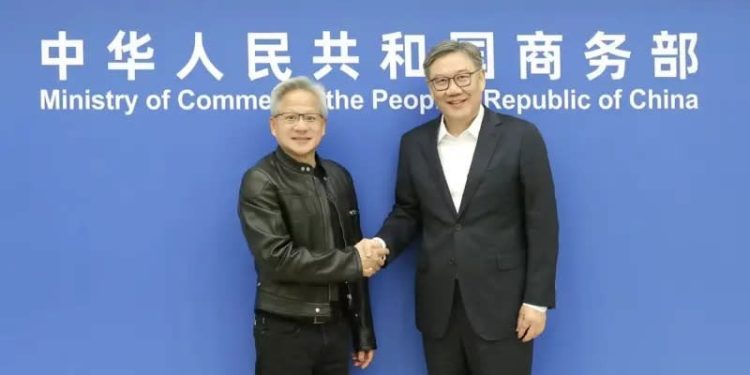 輝達黃仁勳三度訪中 與中國商務部會談、盼深化AI合作