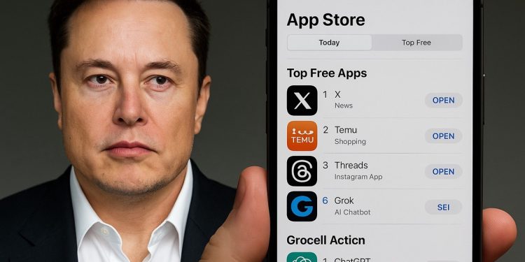 馬斯克威脅控告蘋果反壟斷 怒指Grok與X遭App Store排擠