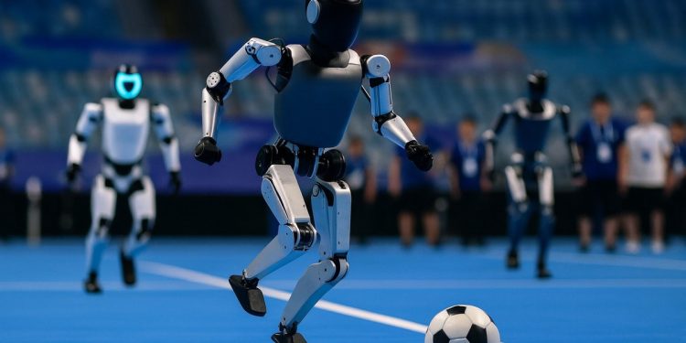 「人形機器人運動會 」北京開幕 足球、短跑賽事火花四濺