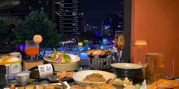 和牛炭火燒肉結合冠軍師調酒 桃園白天也能微醺的新聚場