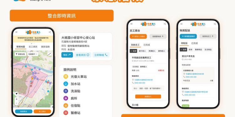 科技島民跨國雲端接力 光復超人支援花蓮