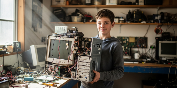 波洛夸內 13 歲少年變廢為寶：巧手組裝電子垃圾成功能電腦