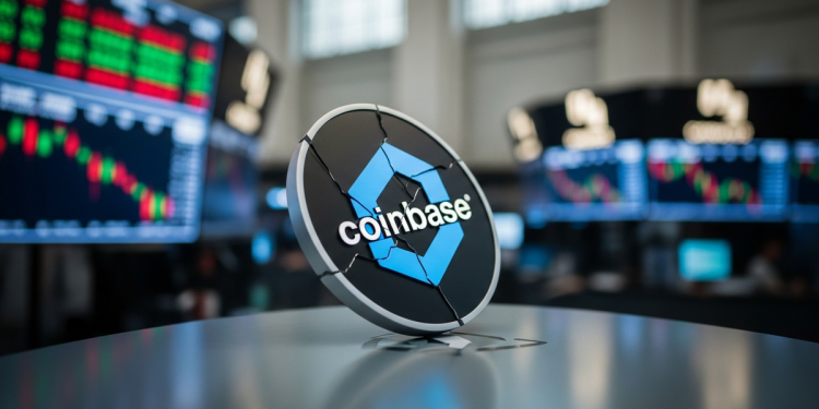 Coinbase股價昨日重挫4.4% 加密市場跌勢與資金外流雙重打擊