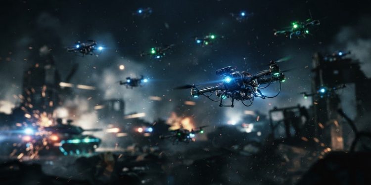 AI無人機蜂群抗電子戰干擾 獲自主偵追鎖定能力