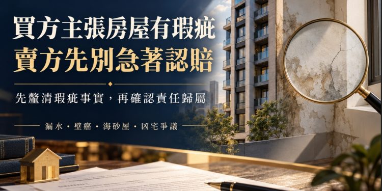 買方控房屋瑕疵怎辦?昇緻法律:先釐清責任再認賠